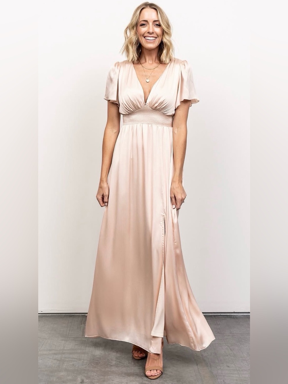 Baltic Born Champagne/Blush Maxi Dress Prague